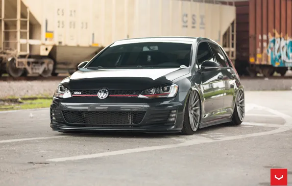 Картинка Volkswagen, GTI, Vossen, Wheels, Graphite, VFS2