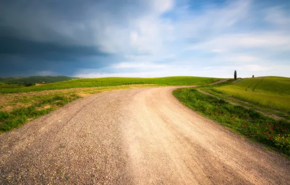 Картинка дорога, лето, перспектива