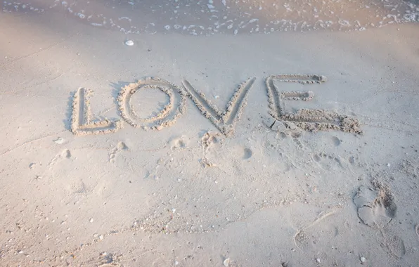 Картинка песок, пляж, лето, любовь, summer, love, beach, sea