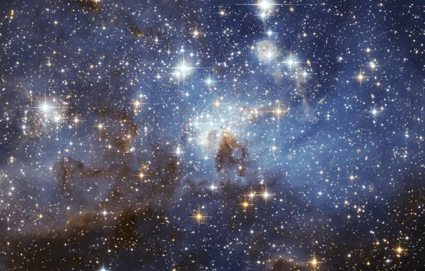 Космос, звезды, туманность, space, nebula, stars, LH 95