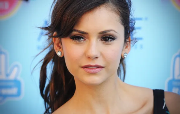 Взгляд, девушка, лицо, модель, макияж, Nina Dobrev, Нина Добрев, дневники вампира