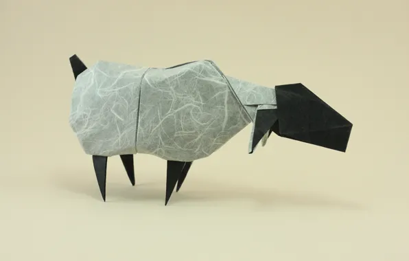 Овцы, уши, оригами, sheep, origami, ears, black head, черная голова