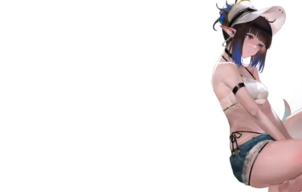 Girl, hot, sexy, anime, pretty, babe, tanned, tan lines