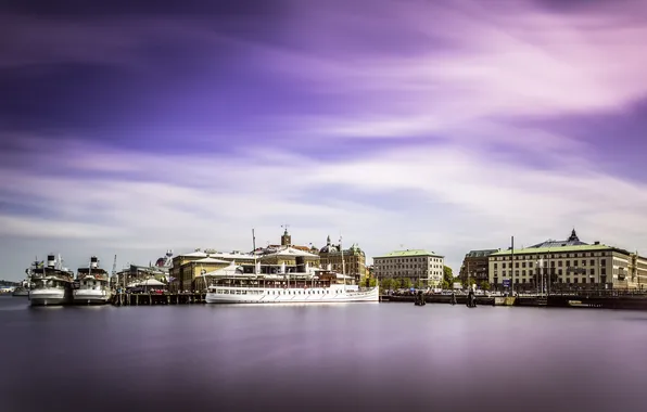 Картинка город, корабли, Швеция, набережная, Vastra Gotaland, Nordstaden, Gothenburg, Sweden SE