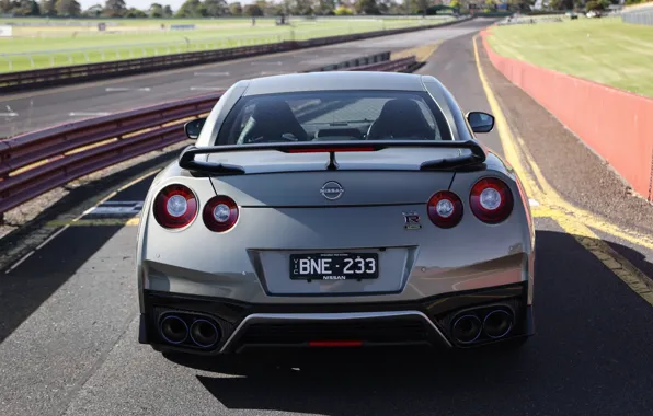 Картинка Nissan, GT-R, rear view, Nissan GT-R T-spec