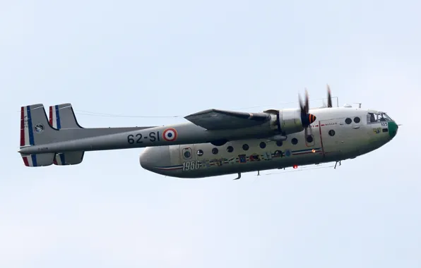 Картинка самолёт, военно-транспортный, французский, Nord, Noratlas, N-2501
