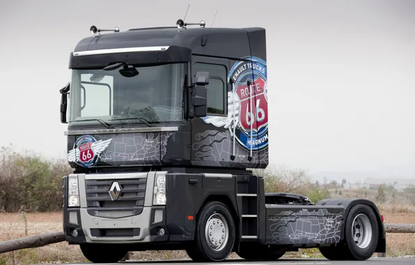 Renault, Black, Truck, Paint, Tractor