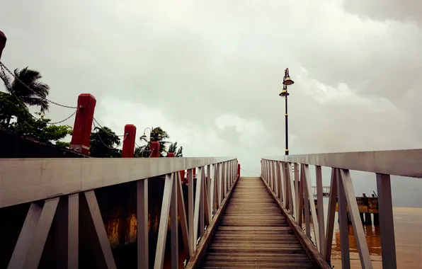 Beach, bridge, mood, hope, cloudy, weather, small, kuantan