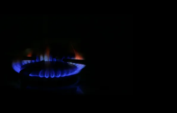 Картинка ночь, огонь, газ