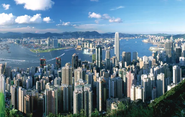 City, wallpaper, hongkong