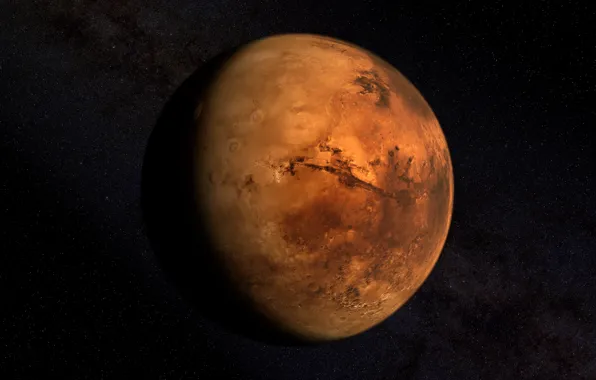 Картинка космос, планета, Марс