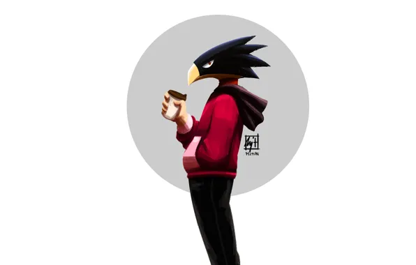 Парень, My Hero Academia, Boku No Hero Academia, Tokoyami Fumikage, Моя Геройская Академия, Токоями Фумикаге