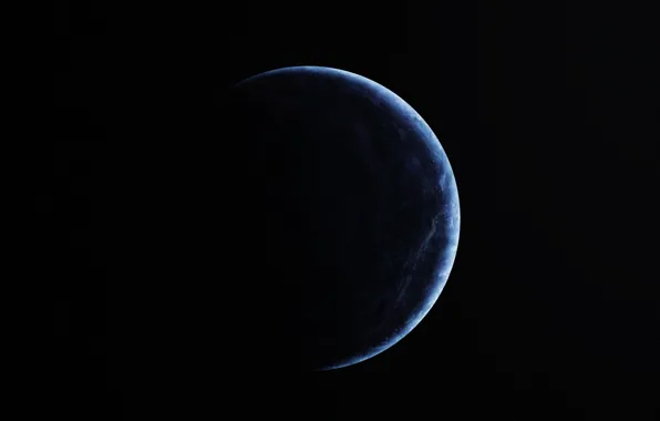 Картинка dark, blue, planet, sci fi