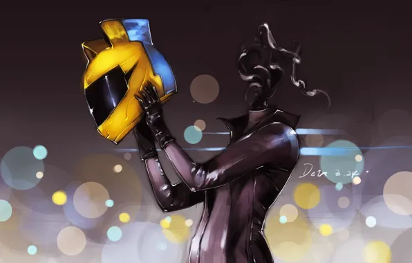 Картинка девушка, магия, шлем, без головы, art, durarara!!, celty sturluson, kaneko xz