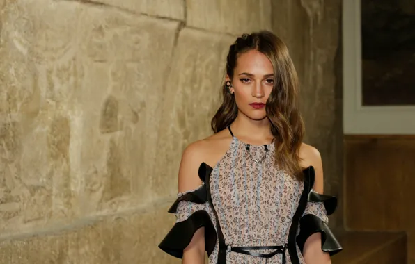 Взгляд, актриса, hair, Алисия Викандер, Alicia Vikander