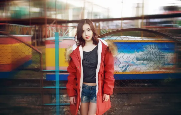 Взгляд, девушка, фон