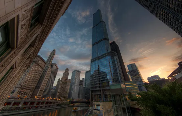 Картинка город, небоскребы, Chicago, Illinois, USА