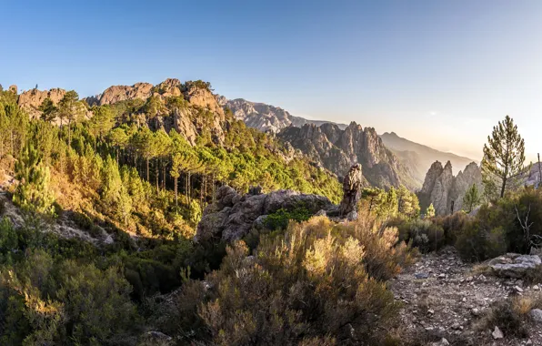 France, Sunrise, Corsica