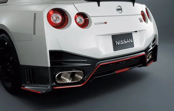 Картинка фон, Ниссан, суперкар, Nissan, GT-R, вид сзади, ГТ-Р, Нисмо