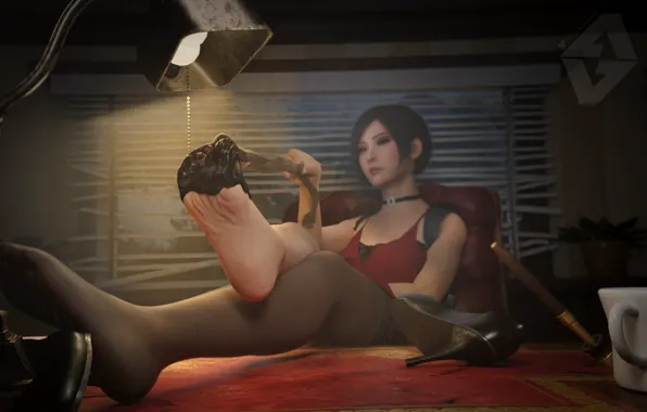 Кабинет, Ada Wong, Residen Evil, game art, девушка art