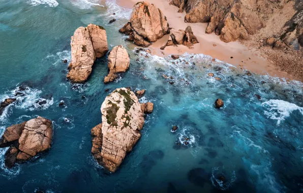 Море, пейзаж, скалы, обои, берег, wallpaper, картинка, sea