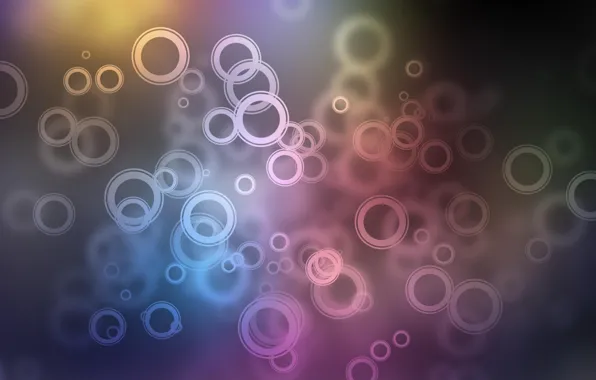 Colors, circles, patterns, bokeh, abstraction, 2560x1440