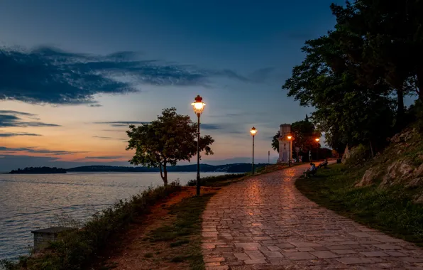 Картинка light, sea, evening