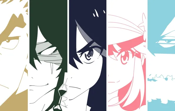 Коллаж, Kill La Kill, Круши кромсай, песонажи