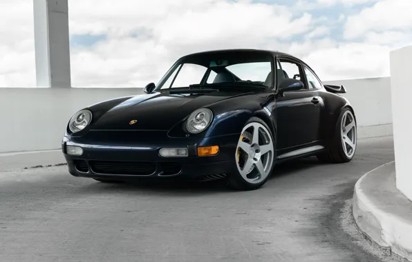 Porsche, Blue, Parking, Porsche 993