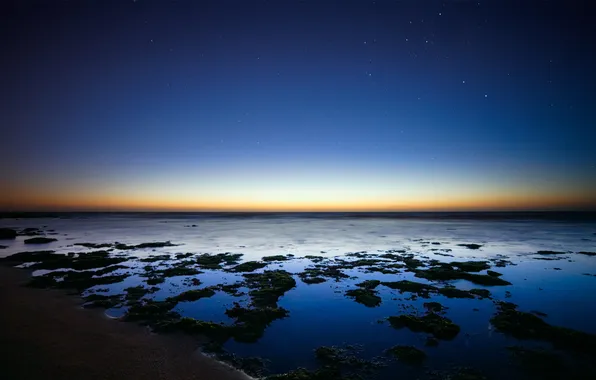 Картинка звезды, океан, рассвет, Аргентина