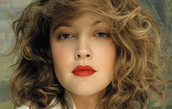 Взгляд, лицо, модель, актриса, Drew Barrymore