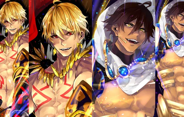 Коллаж, аниме, парни, Fate Grand Order, Судьба великая кампания