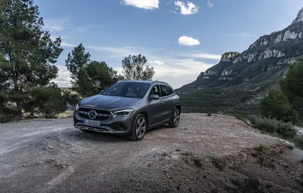 Картинка горы, серый, скалы, Mercedes-Benz, GLA, 4MATIC, 2020, Worldwide