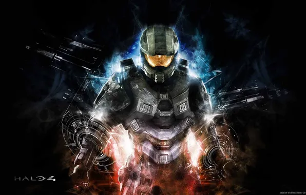 Картинка halo, artwork, master, video games, chief