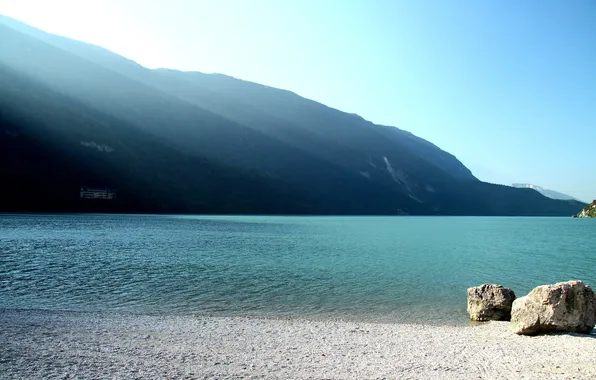 Вода, горы, камни, фото, берег, пейзажи