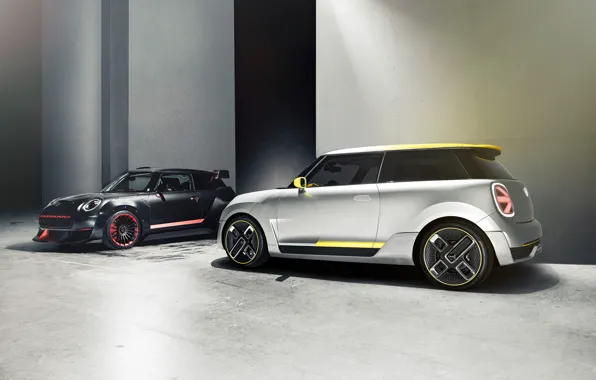 Concept, Mini, Cooper, вид сзади, 2018, Electric, 2017, John Cooper Works GP