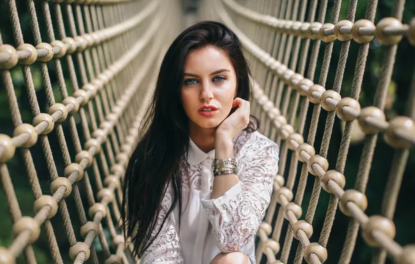 Лицо, портрет, брюнетка