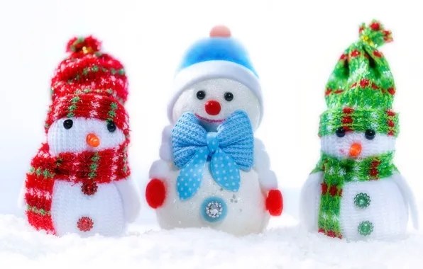 Макро, игрушка, снеговик, снеговичок