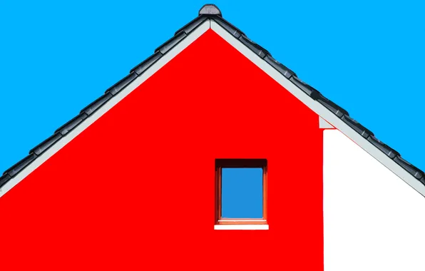 Картинка цвет, форма, Red house