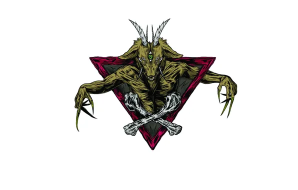 Demon, horror, bones