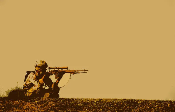 Картинка солдат, снайпер, снайперка, выжидание