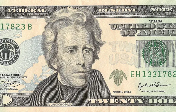 Картинка note, Jackson, america, states, dollars, united, federal, reserve