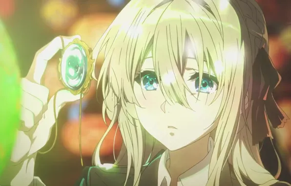 Девушка, кулон, Violet Evergarden