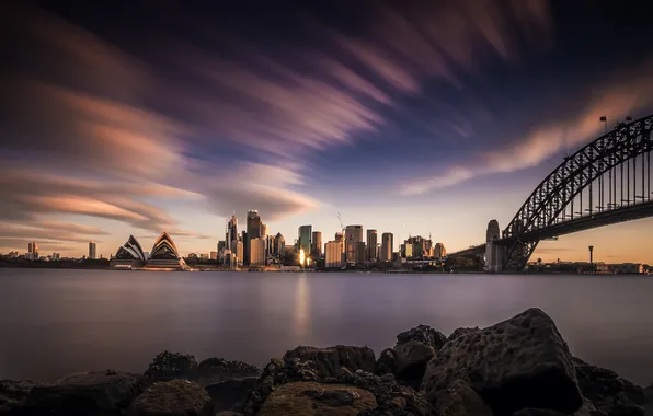 Небо, Город, Австралия, Сидней, Архитектура, skyline, Sydney