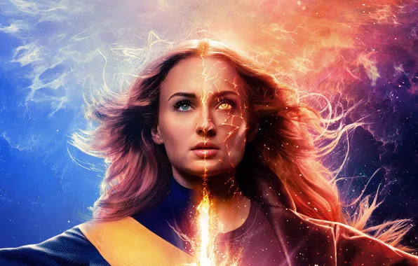 Фантастика, комикс, MARVEL, Софи Тёрнер, Sophie Turner, Dark Phoenix, Люди Икс: Тёмный Феникс