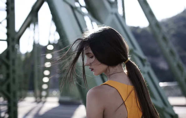 Взгляд, девушка, фон