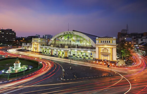 Вокзал, Таиланд, Бангкок, Thailand, train station, Bangkok city, Hua lamphong