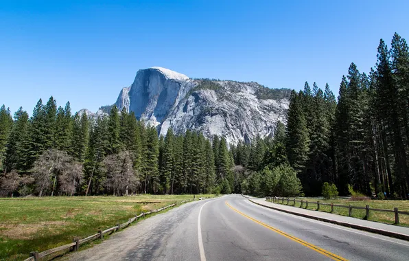 USA, США, California, Yosemite Valley, Национальный парк Йосемити, Yosemite National Park, Хаф-Доум, Штат Калифорния