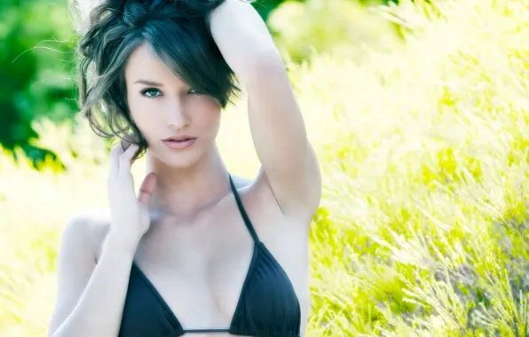 Купальник, взгляд, актриса, malena morgan