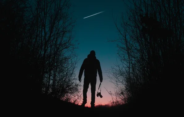 Вечер, силуэт, фотограф, Silhouette, Photographer
